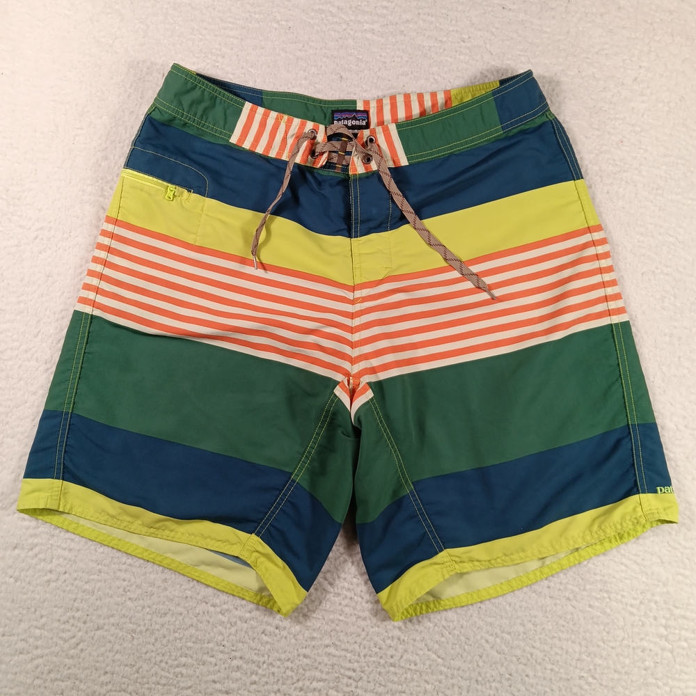 Patagonia Board Shorts Mens 35 Wavefarer 9" Inseam Nylon Colorblock Beach